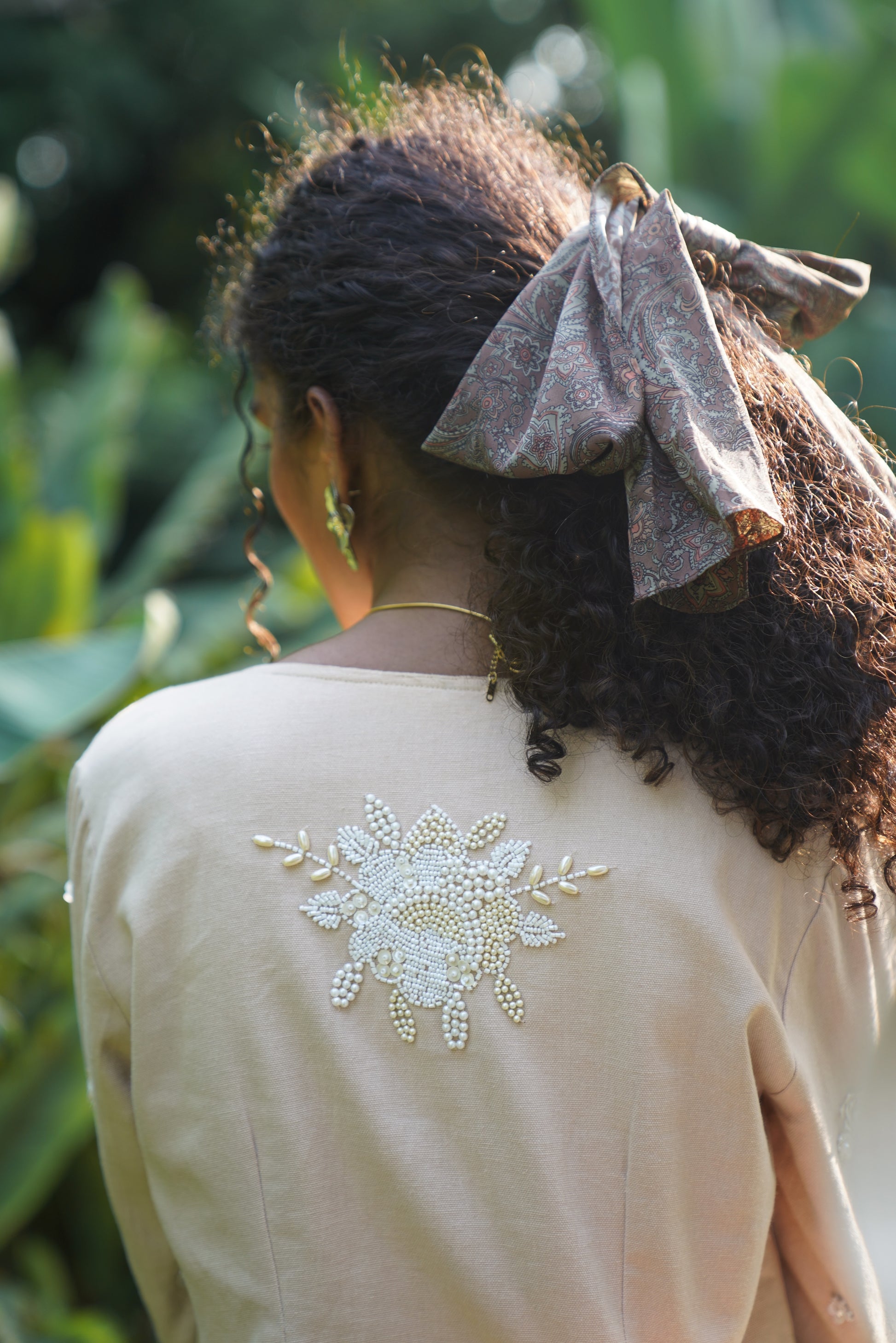 Back picture of off-white embroidered jacket