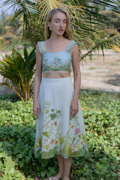 Off-White Floral Skirt