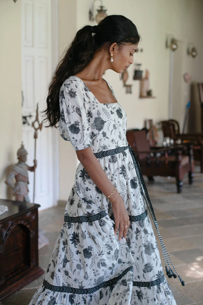 Black White Maxi Dress