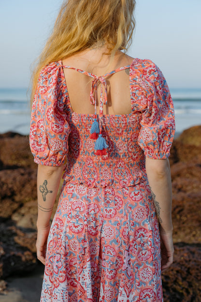 Back picture of orange crop top