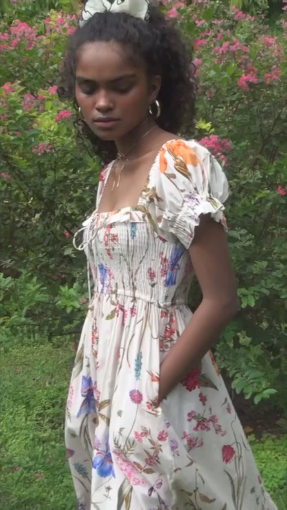 video picture of floral midi dress